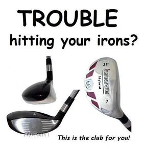 iDRIVE RESCUE Hybrid Regular Flex #7 Iron Wood 31° STEEL SHAFT - Picture 1 of 2
