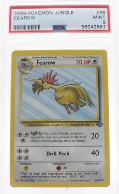 PSA 9 MINT 1999 Pokémon Jungle #36 Fearow !!! - Image 1 of 4