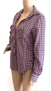 BDG Vintage Button-Down Flanellhemd kariert Rollmanschette Langarm Damen S gebraucht, in einwandfreiem Zustand - Bild 1 von 8