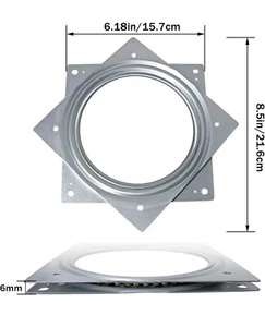 6 Inch Square Lazy Susan Turntable Bearings Heavy Duty Swivel Plate - Picture 1 of 4