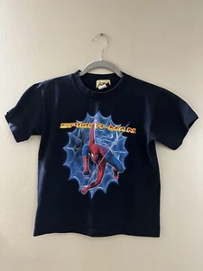 Spiderman 2 2004 Marvel Movie Promo Tee T Shirt Youth Size Small Vintage Y2K - Picture 1 of 7
