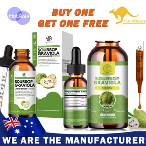 60ML Soursop Graviola Extract Liquid Drop Immune Digestive Support & Antioxidant - Picture 1 of 14