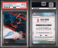 2021 BOWMAN'S BEST OF AUTOGRAPH RED SOX BLAZE JORDAN AUTO PSA 10