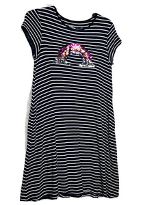 Rumi+Ryder Girls Size L 12-14 Blue Striped Dress  - Picture 1 of 11