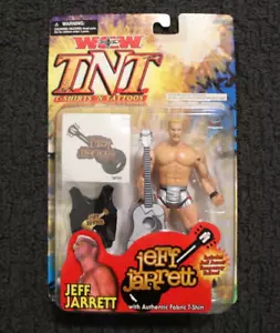Vintage Wcw Jeff Jarrett TNT T-Shirts 'n Tattoos Action Figure Brand New - Picture 1 of 6