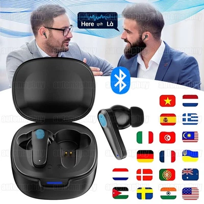 AI Übersetzer Kopfhörer Bluetooth Echtzeit Übersetzer Ohrhörer 144 Sprachen - Bild 1 von 4