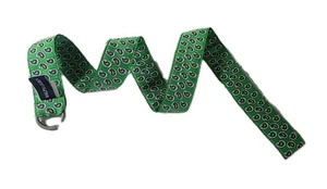 Ralph Lauren Paisely Logo Belt D Ring Etched Logo Buckle Green Size Small Kids - Picture 1 of 4