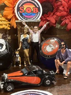 Hot Wheels Blackwalls 1937 Bugatti Coupe 1:64 Black Diecast Used EX Condition - Image 1 of 4