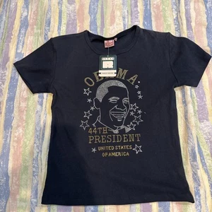 Obama Shirt, 44th President, Navy, Juniors, X-Large Nice Sparkling Design - Picture 1 of 3