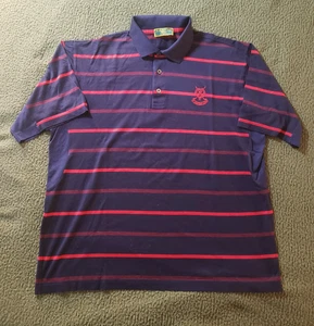 Polo golf uomo St Andrews Links collezione tartan GRANDE blu a righe - Foto 1 di 9