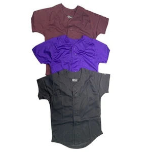 3 New Tag Team Uniform Youth Medium Button Down Sport Mesh Short Sleeve Shirts - Picture 1 of 3