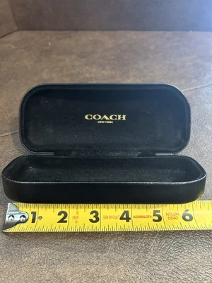 Estuche para gafas Coach New York auténtico negro con cubierta dura gafas de sol gafas Foto 1 de 4