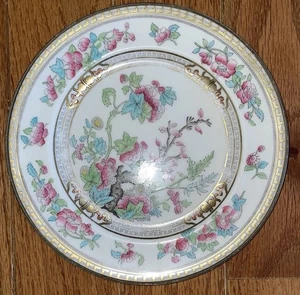 Vintage UK Royal Doulton Indian Tree Set 7 Salad Luncheon Plates Dresden E3750 - Picture 1 of 6