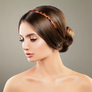 Gezahntes Kunststoff Haarband für Männer Frauen (0,5 cm, 3 Farben, 6 Stück/Set) - Bild 1 von 12