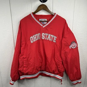 Cortavientos vintage de los 90 rojo de fútbol americano del estado de Ohio talla XL - Imagen 1 de 6