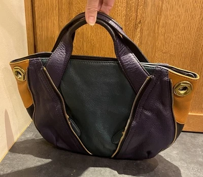 orYANY Victoria Cartera de Cuero Bolso Cartera Hobo Bolso holgado Bloque de colores Usado en Excelente Condición Boho Foto 1 de 4