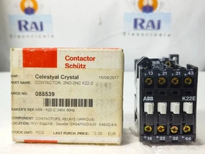 ABB K22E 3POLE 220-240V 50/60Hz 10A AC MAGNETIC CONTACTOR | FREE FAST SHIPPING - Picture 1 of 8