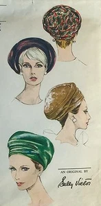 Vintage Vogue Pattern 6675 SALLY VICTOR Hats Turbans Millinery Uncut RARE!! - Picture 1 of 4