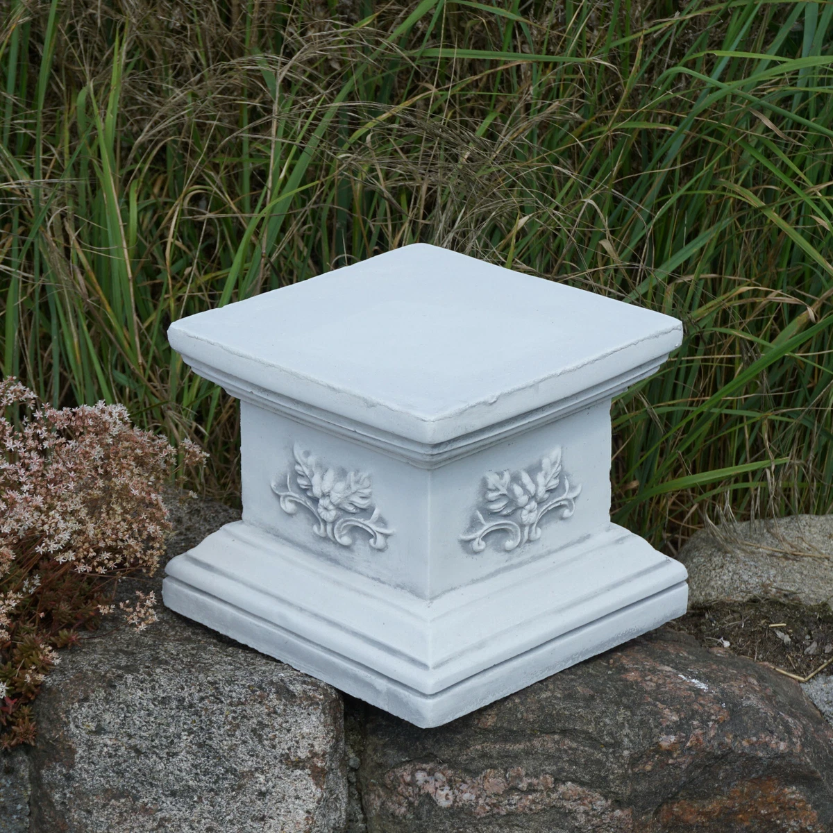 Rosen-Kugel Aus Steinguss – 21 Cm Hoch, 17 Kg, Frostsicher, Grau, Für Garten & Außenbereich