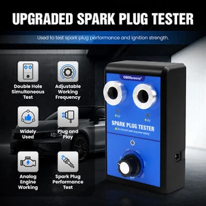 Car Ignition Spark Plug Tester Dual Hole Ignition Coil Tester Analyzer 0-6000RPM - Imagen 1 de 7