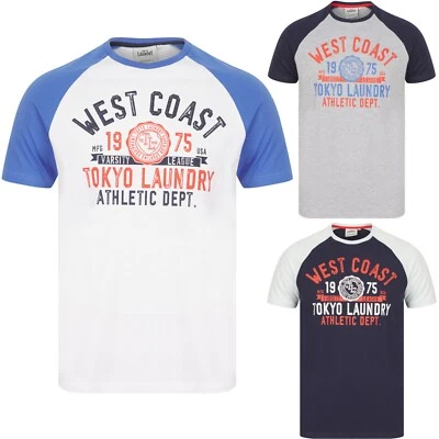 Men's Tokyo Laundry Crew Neck Short Sleeve T Shirt Cotton Casual Summer Top