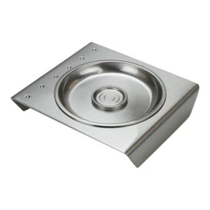 Jabonera y soporte Pomd'or Kubic de latón macizo, tocador de baño, níquel satinado - Imagen 1 de 2