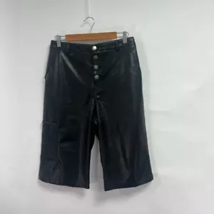 Anthropologie Avec Les Filles Kunstledershorts. Schwarz. UK 12. - Bild 1 von 6
