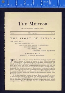 1913 Mentor Magazine Article - The Story of the Panama Canal - Picture 1 of 2