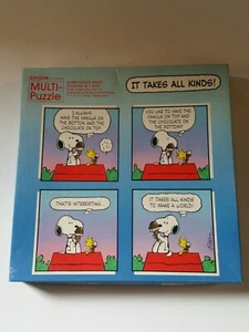 Springbok It Takes All Kinds! Jigsaw Multi-Puzzle Hallmark 1987 Complete Snoopy - Picture 1 of 6