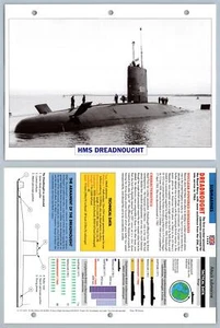 HMS Dreadnought - 1960 - Submarines - Atlas Warships Maxi Card - Picture 1 of 1