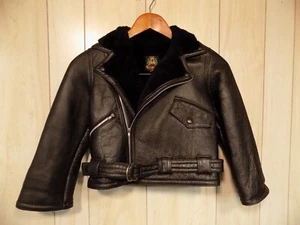 Shear Bliss Black Leather Lined Jacket Biker Motorcycle Youth Size 8 - Picture 1 of 5
