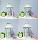 MEMORIAL WHITE LANTERN WITH 3 LED CANDLES THOUGHTS OF YOU GRAVESIDE KEEPSAKE