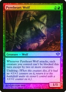 Pyreheart Wolf FOIL Dark Ascension PLD Red Uncommon MAGIC MTG CARD ABUGames