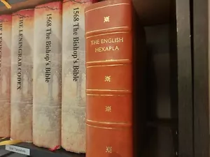 BIBLIA HEXAPLA INGLESA 1841 SEIS TRADUCCIONES + Atalaya de cuero griego JEHOVÁ - Imagen 1 de 5