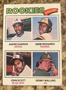 1977 Topps - Rookie Outfielders #473 Denny Walling, Gene Richards, Andre Dawson