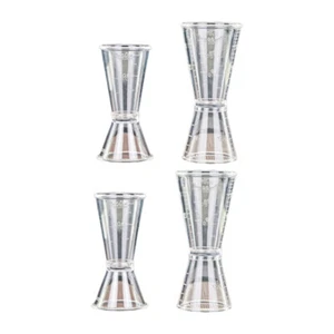 4PCS Bartender Scale Cup Double-head Ounce Wine Measuring Cup Bar Tool US - Picture 1 of 12