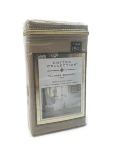 Tailored Twin Bedskirt Cotton Collection 100% Cotton Drop Canvas - Picture 1 of 8