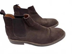 Nordstrom Hombre Tienda Talla 12 Marrón Gamuza Chelsea Botas Para Hombre - Imagen 1 de 7