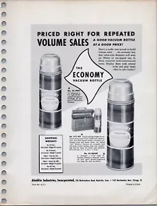 1955 Economy Vacuum Bottle Thermos Print Ad Flyer - Picture 1 of 2