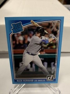 2018 Panini Donruss Father's Day Ribbon Rated Rookie Alex Verdugo #45 RC 46 /49