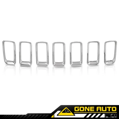 7PCS Fit For Jeep Compass 2011-2017 68109865AA Chrome Grille Trim Molding Insert - Image 1 of 4