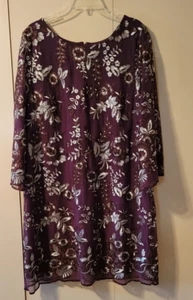 Dress XXL Easter Women Charter Club Embroidered Formal Church Lined Mother Bride - Picture 1 of 17
