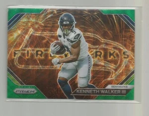2023 Panini Prizm KENNETH WALKER III Green Wave Prizm FIRE WORKS - Picture 1 of 1