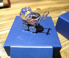 Carrozzina Swarovski, cristallo/metallo, con confezione, nuovo