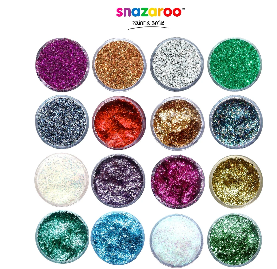 GEL BRILLANTE SNAZAROO PROFESIONAL + POLVO BRILLO 12 ml maquillaje disfraz pintura Foto 1 de 1