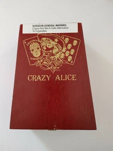 Drew Estate Deadwood Tobacco Crazy Alice Empty Wooden Cigar Box 5x6.5x2.25 - Picture 1 of 2
