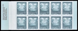 Schweden, komplette Heftchenscheibe mit 6 Marken, postfrisch-1970, 45 öre, Sc. 882a, SG SB255 - Bild 1 von 2