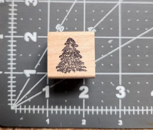 Tiny Fat Pine Tree. Rubber StamP by Touche. New / vintage Comb ship B15 - Picture 1 of 6