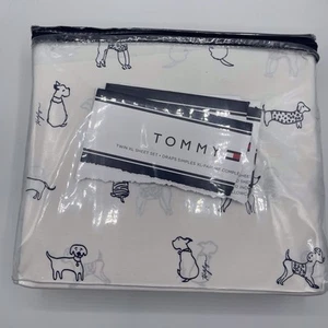 Tommy Hilfiger New In Package X-Long Twin Sheet Set Unisex Dog Design - Picture 1 of 5