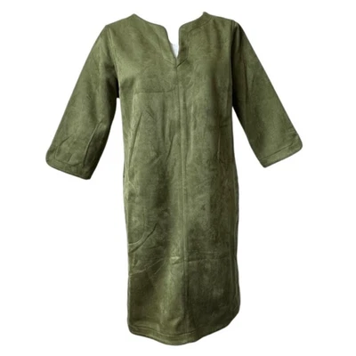 Vestido túnica Bridgehampton verde oliva bolsillos talla XSP Foto 1 de 4